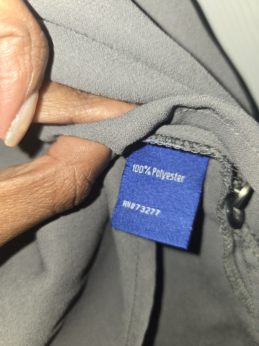 Apt. 9 Charcoal Gray Long-Sleeve Blouse - Picture 4 of 4